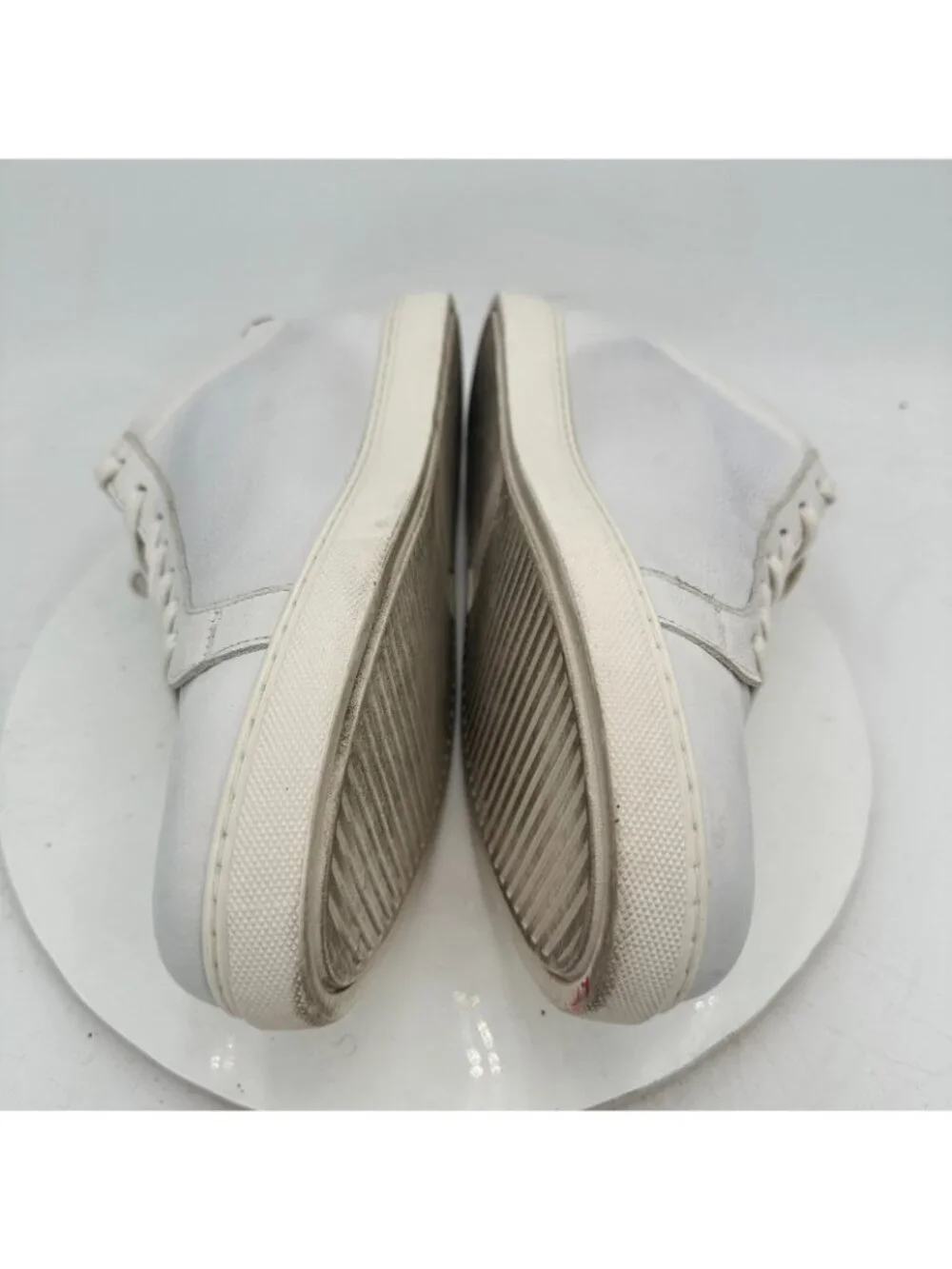 Allen Edmonds Courtside Men 13 3E White Leather Brown Accent Sneakers